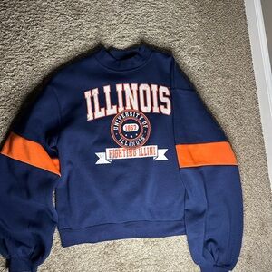 Illinois Fighting Illini Navy and Orange Sweater